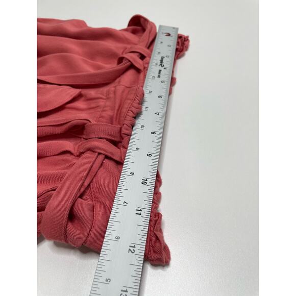 Forever 21 Paperbag Short Pull On Belted Tie Elastic Waist Pink Girly Women's S - Picture 5 of 8